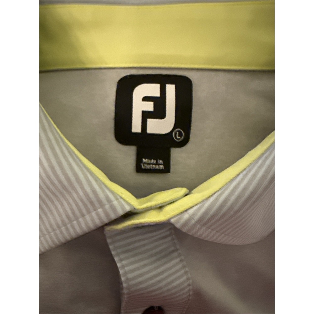 FootJoy Golf Polo Shirt Men's‎ Large Multicolor Performance Stretch Chest Pocket - Picture 7 of 9